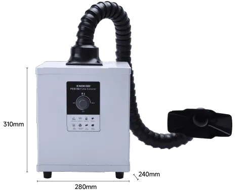 150W Solder Fume Extractor HEPA Filter, FES150 3 Stage Filter Welding Smoke Extractor Purifier DTF Fume Extractors for Nail Salon, Laser Marking, Printing and Laser Engraving Smoke Filtration