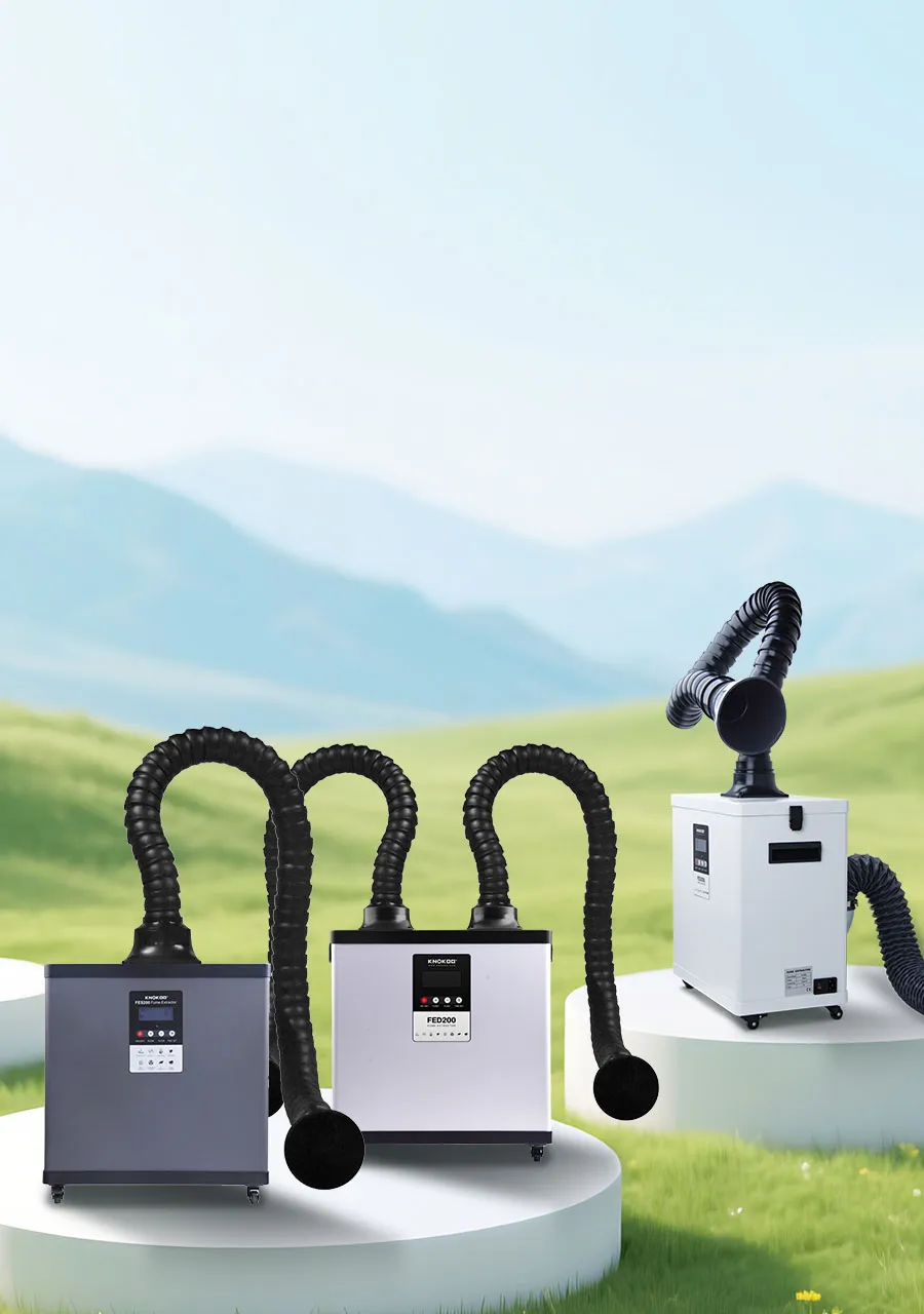 KNOKOO 210W DIY Welding Laser Soldering Fume Extractor FES200 for ESD Solder Station and Nail Salon, Moxibustion