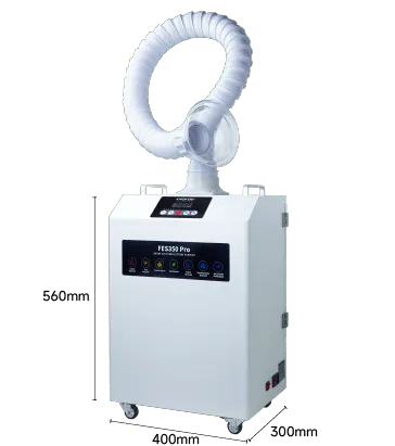 KNOKOO 350W Laser Fume Extractor FES350 Pro Disinfection Kill Bacteria Smoke Absorber suit for Dental Clinic and Laser Engraving